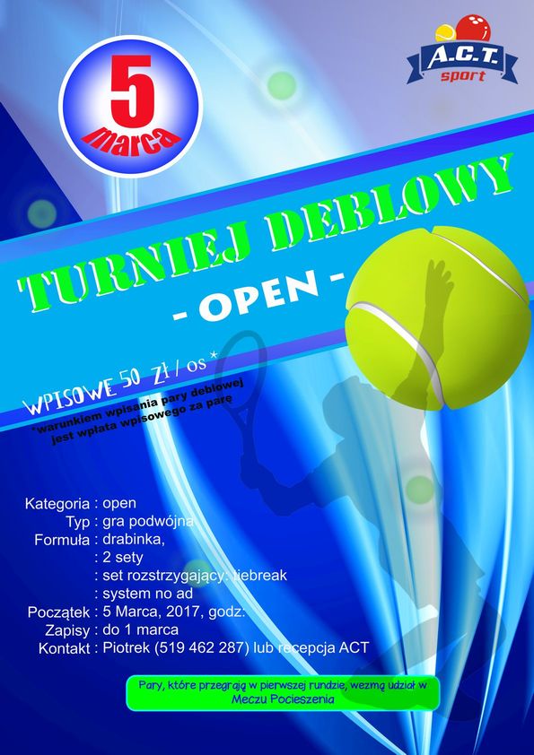 Tenis Tarnów Otwarty Turniej Deblowy